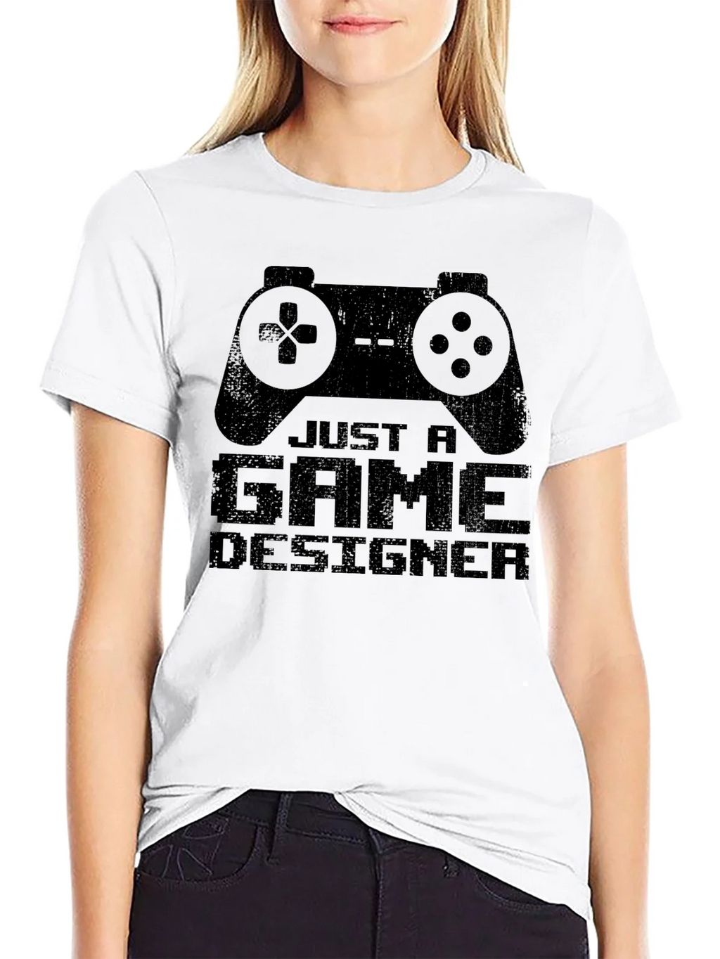 Just A Game Designer T-Shirt - Black Cotton Tee product image 7