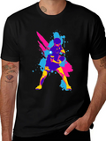 Ping Pong Player Graphic Tee - Cool Colors product image 1
