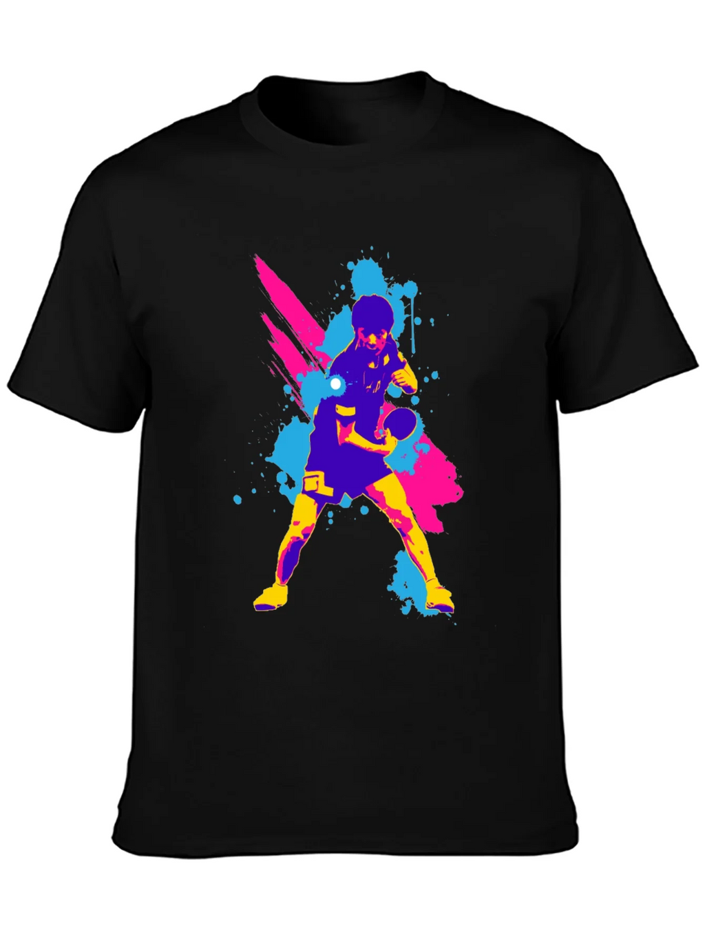 Ping Pong Player Graphic Tee - Cool Colors product image 3