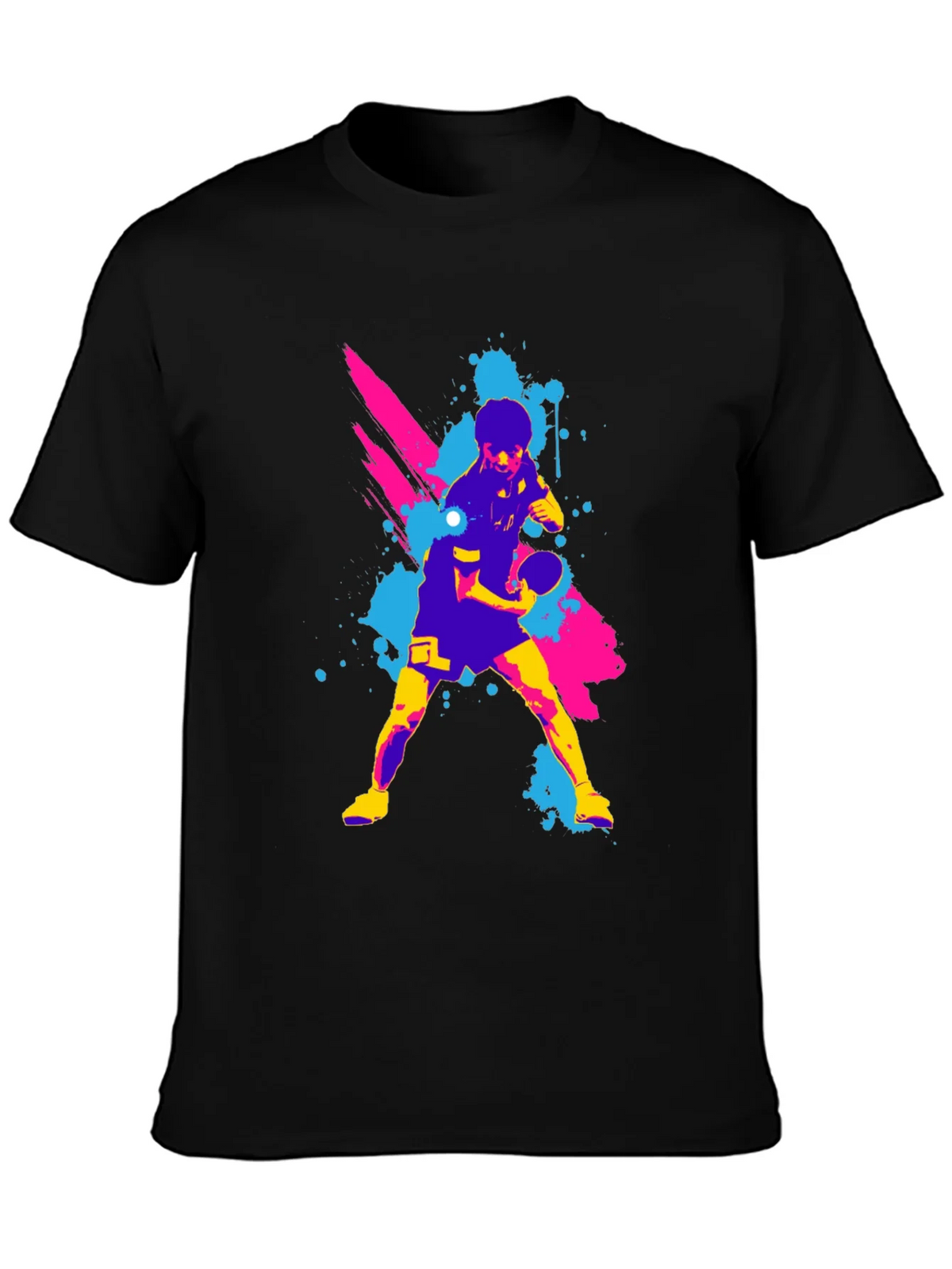 Ping Pong Player Graphic Tee - Cool Colors product image 3