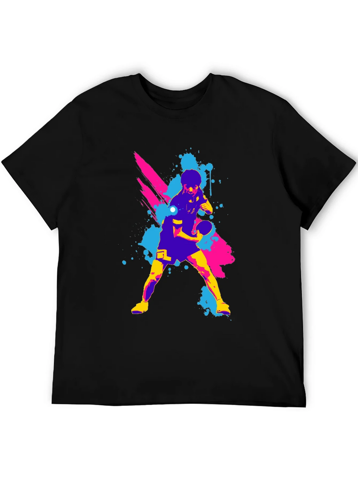 Ping Pong Player Graphic Tee - Cool Colors product image 4