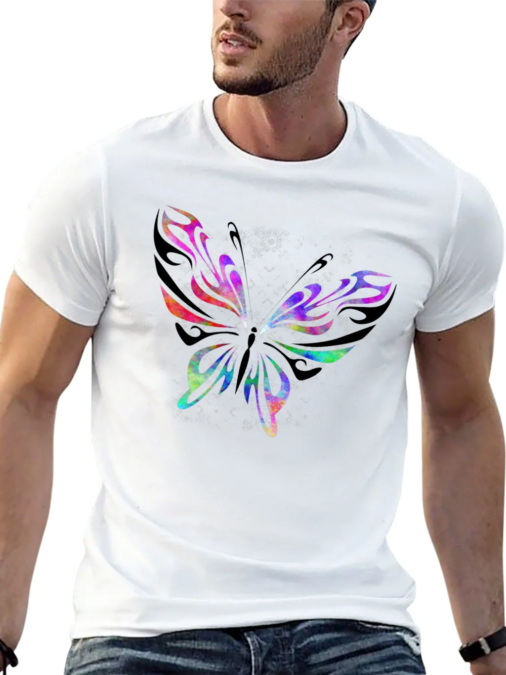 Butterfly Graphic Print Crew Neck T-Shirt product image 11