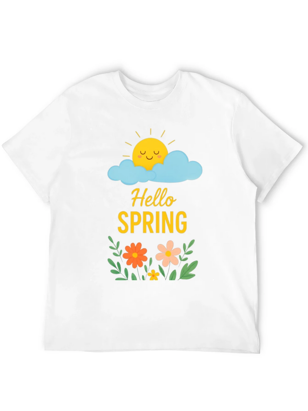 Hello Spring Graphic Tee - Black Cotton T-Shirt product image 10