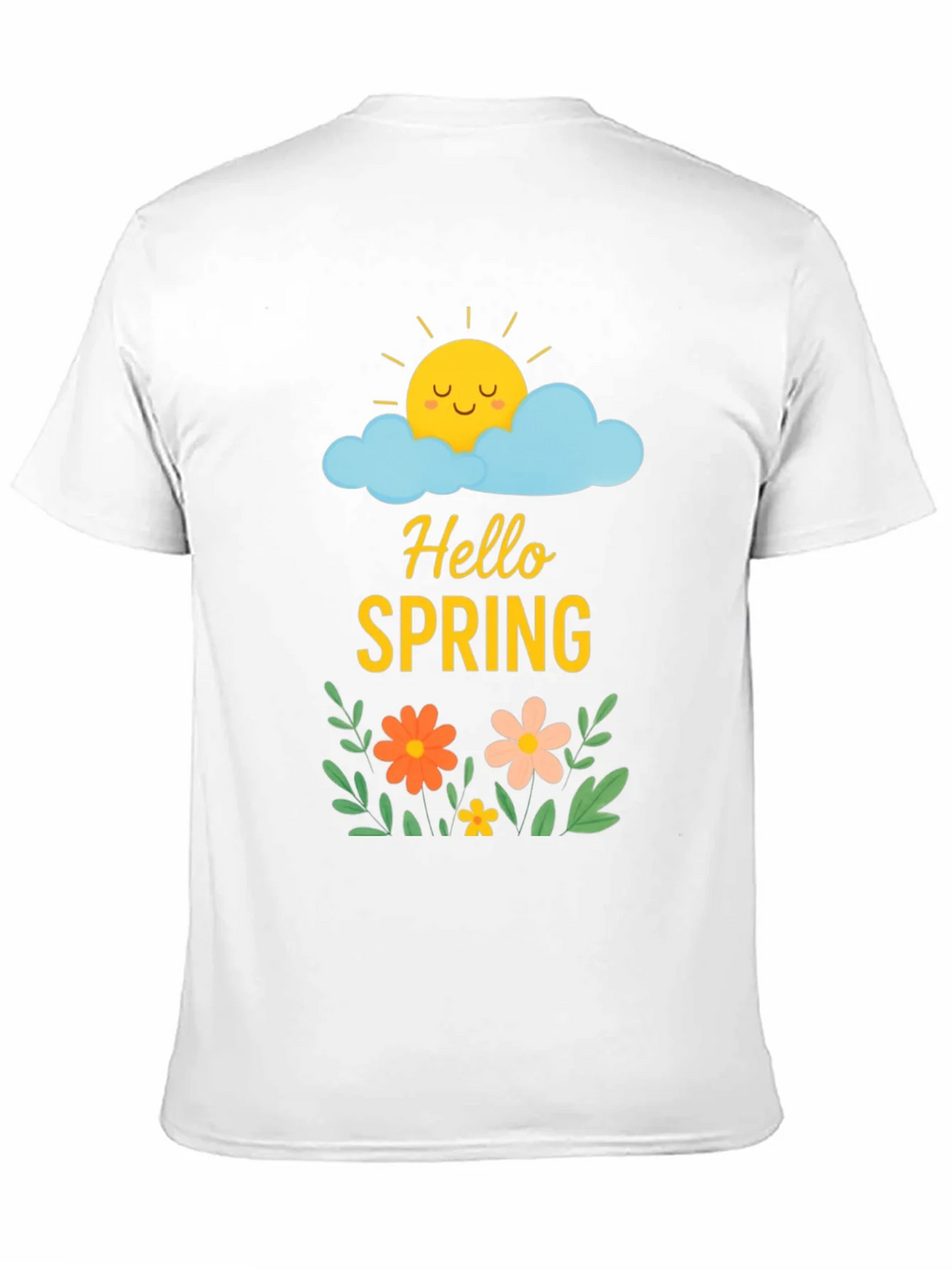 Hello Spring Graphic Tee - Black Cotton T-Shirt product image 9