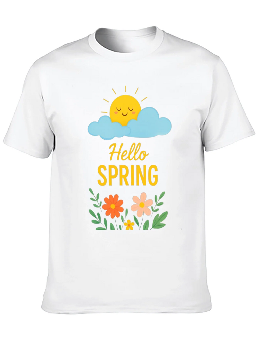 Hello Spring Graphic Tee - Black Cotton T-Shirt product image 8