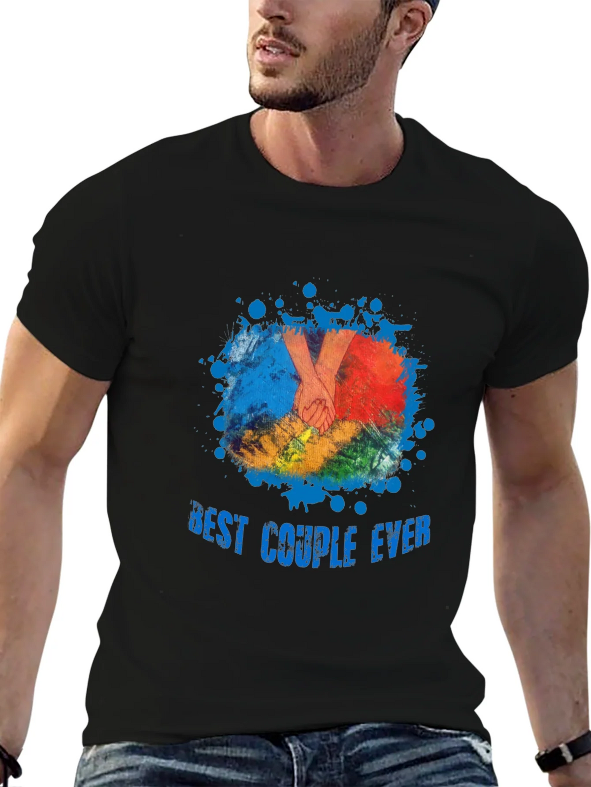 Best Couple Ever T-Shirt - Black Graphic Tee product image 5