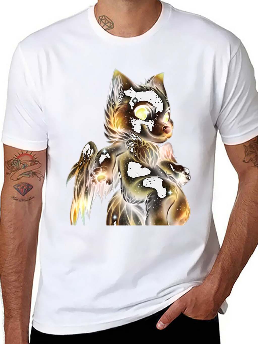 Cosmic Cat Graphic T-Shirt - Unique Design product image 7