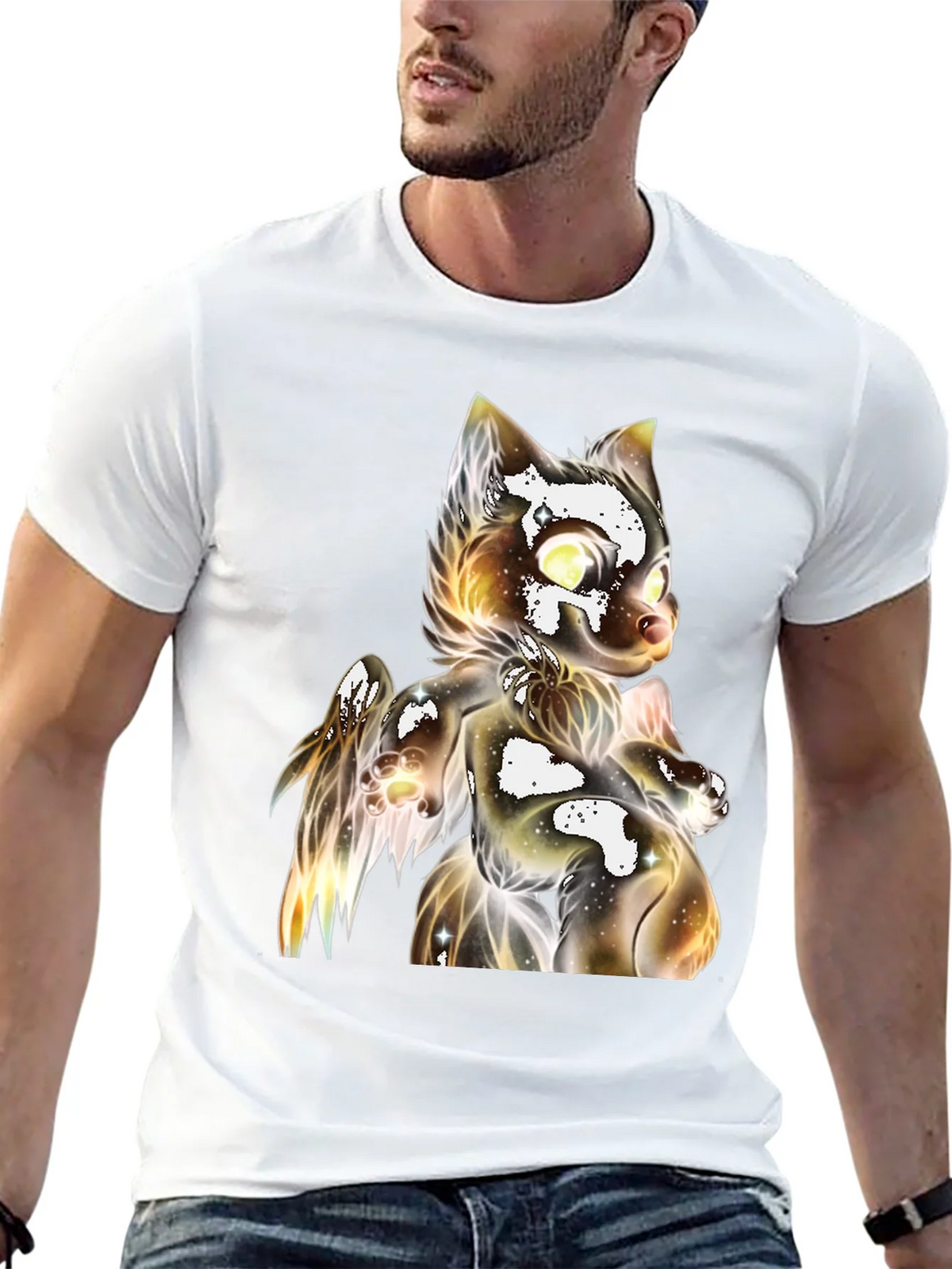 Cosmic Cat Graphic T-Shirt - Unique Design product image 12