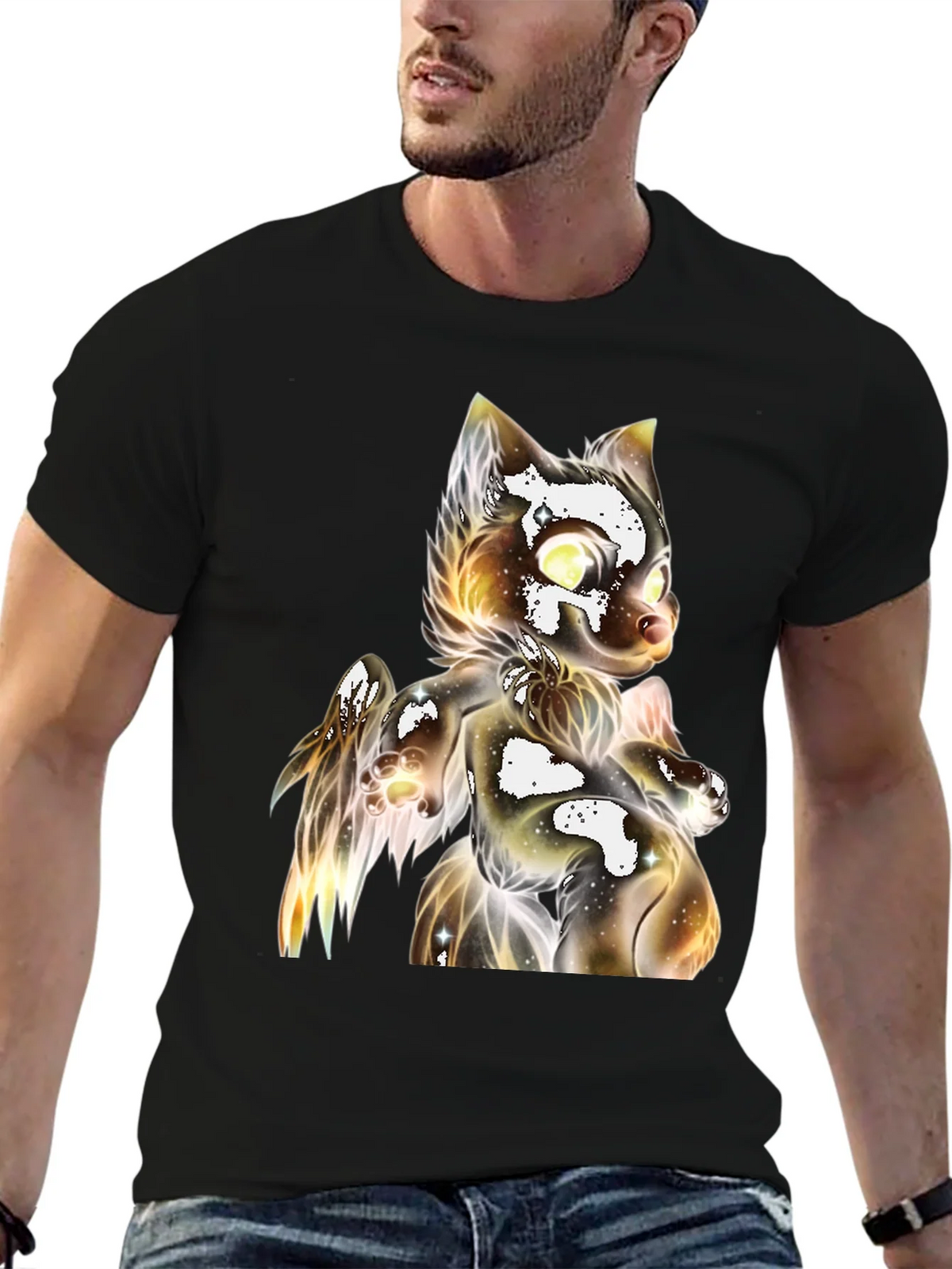 Cosmic Cat Graphic T-Shirt - Unique Design product image 6