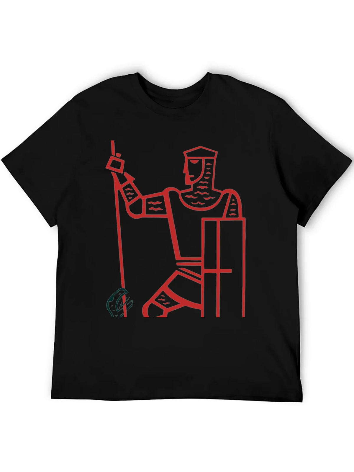 Knight Graphic Tee - Black Cotton Casual T-Shirt product image 5