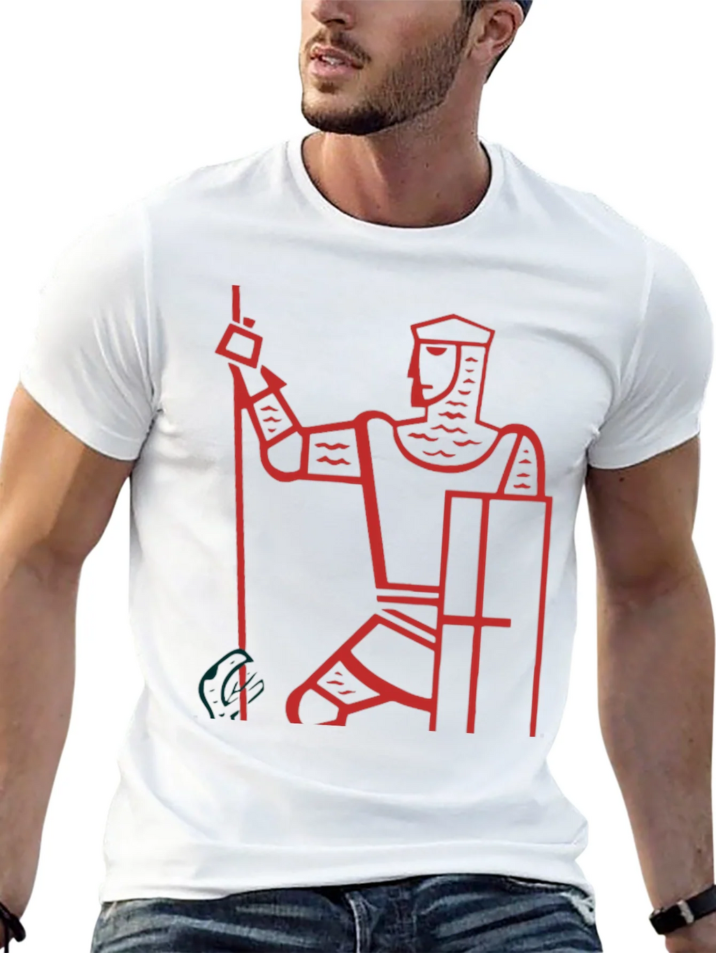 Knight Graphic Tee - Black Cotton Casual T-Shirt product image 12