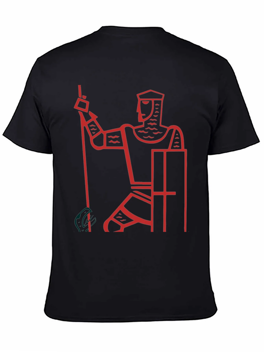 Knight Graphic Tee - Black Cotton Casual T-Shirt product image 4