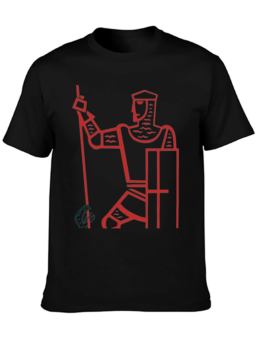 Knight Graphic Tee - Black Cotton Casual T-Shirt product image 3