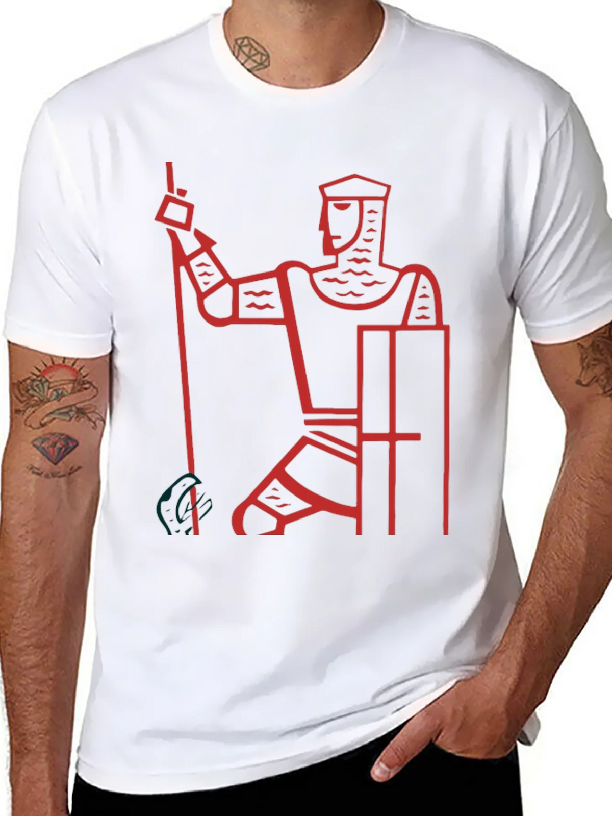 Knight Graphic Tee - Black Cotton Casual T-Shirt product image 7