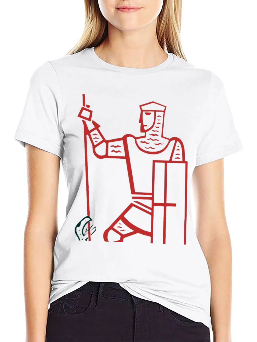 Knight Graphic Tee - Black Cotton Casual T-Shirt product image 8