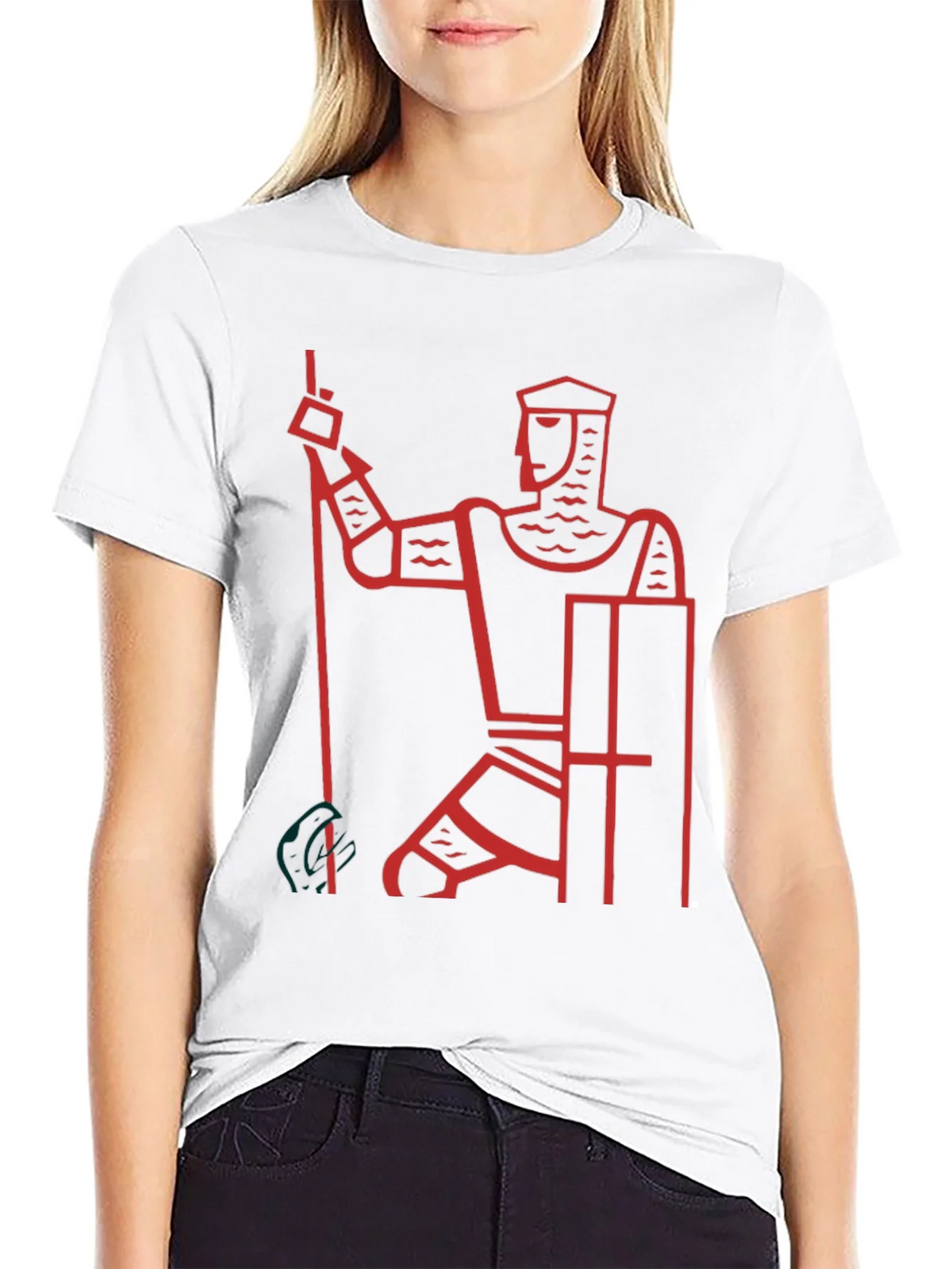 Knight Graphic Tee - Black Cotton Casual T-Shirt product image 8