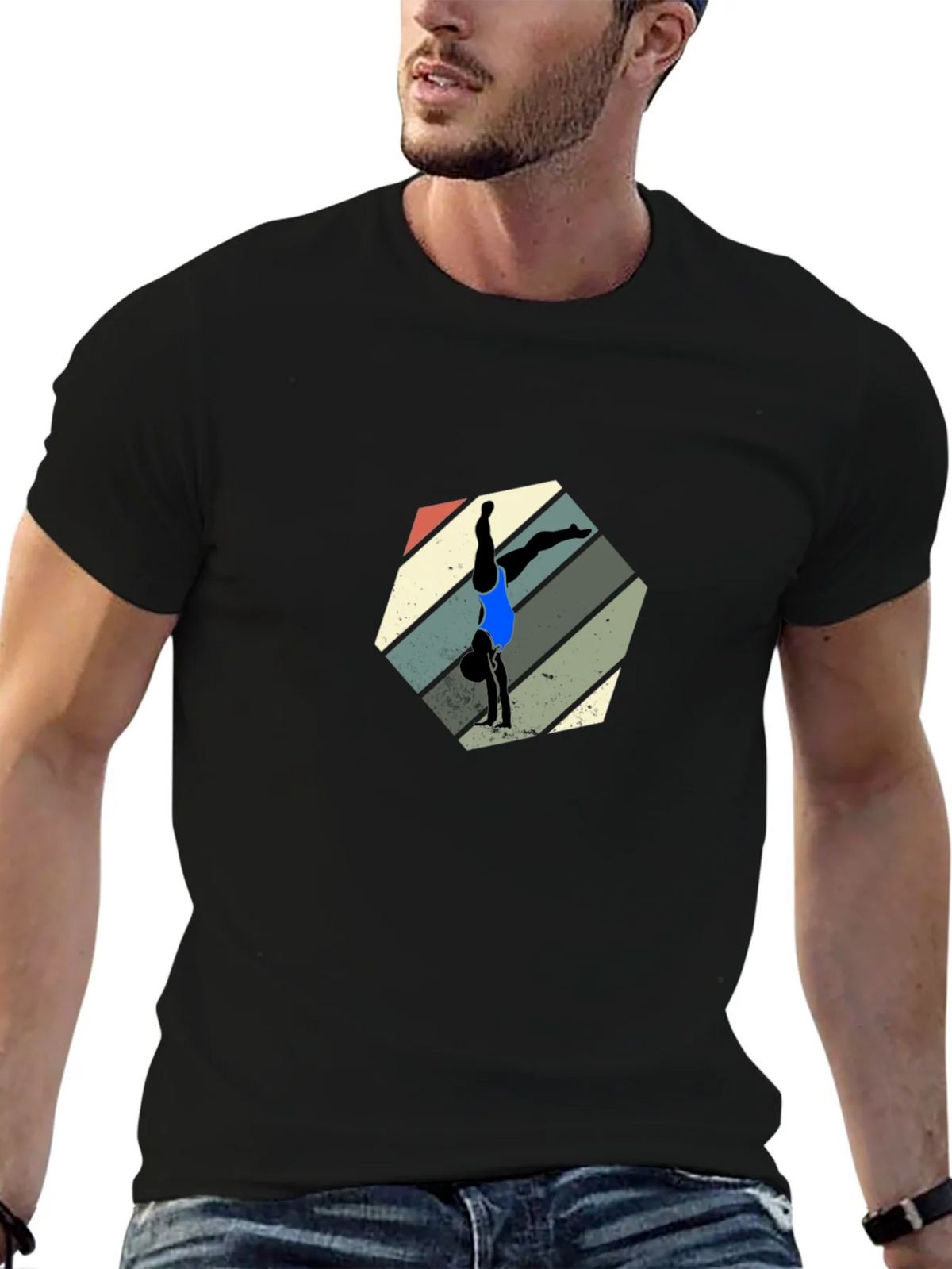 Retro Handstand T-Shirt - Unique Gymnastics Design product image 6