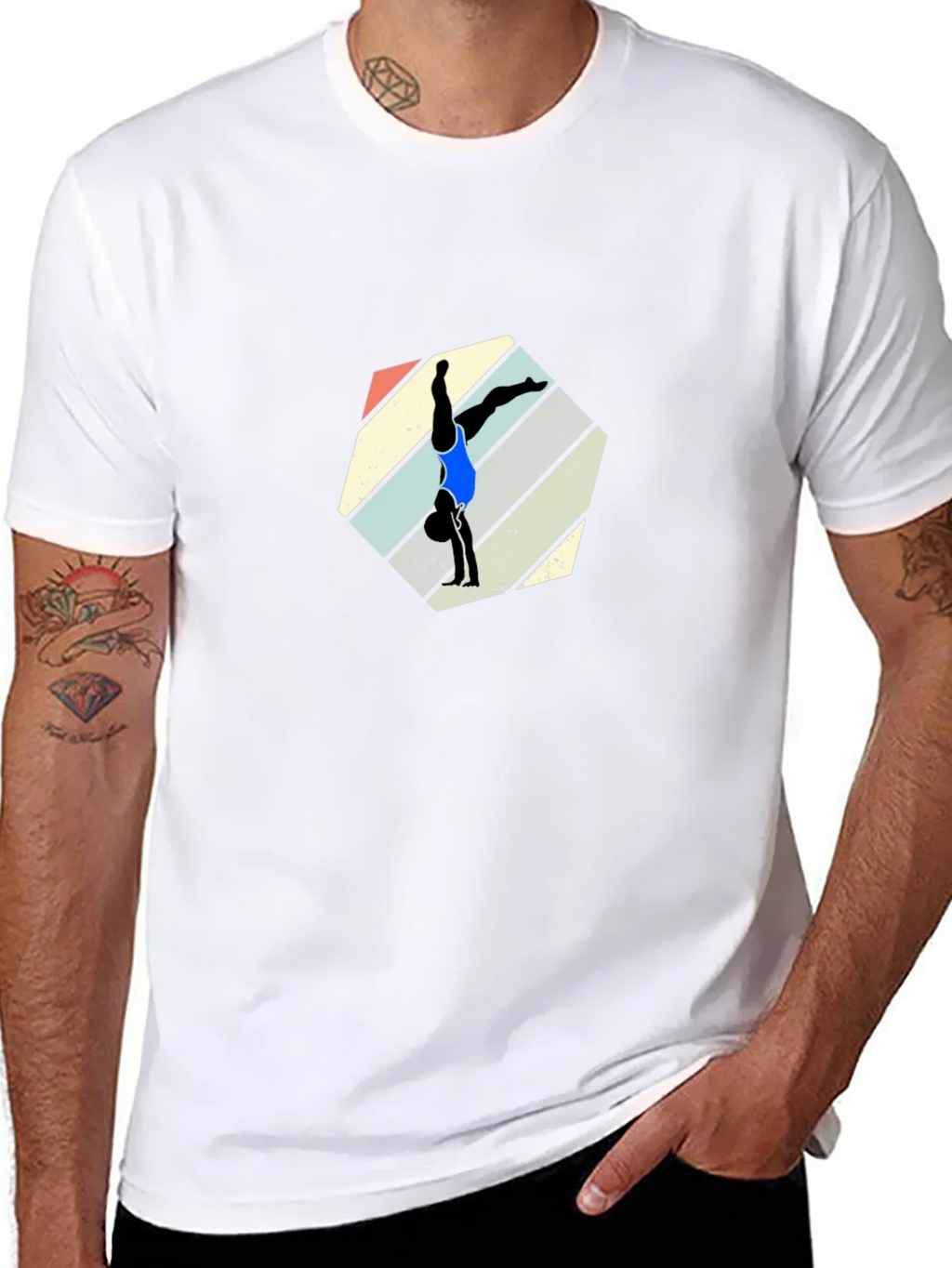 Retro Handstand T-Shirt - Unique Gymnastics Design product image 7