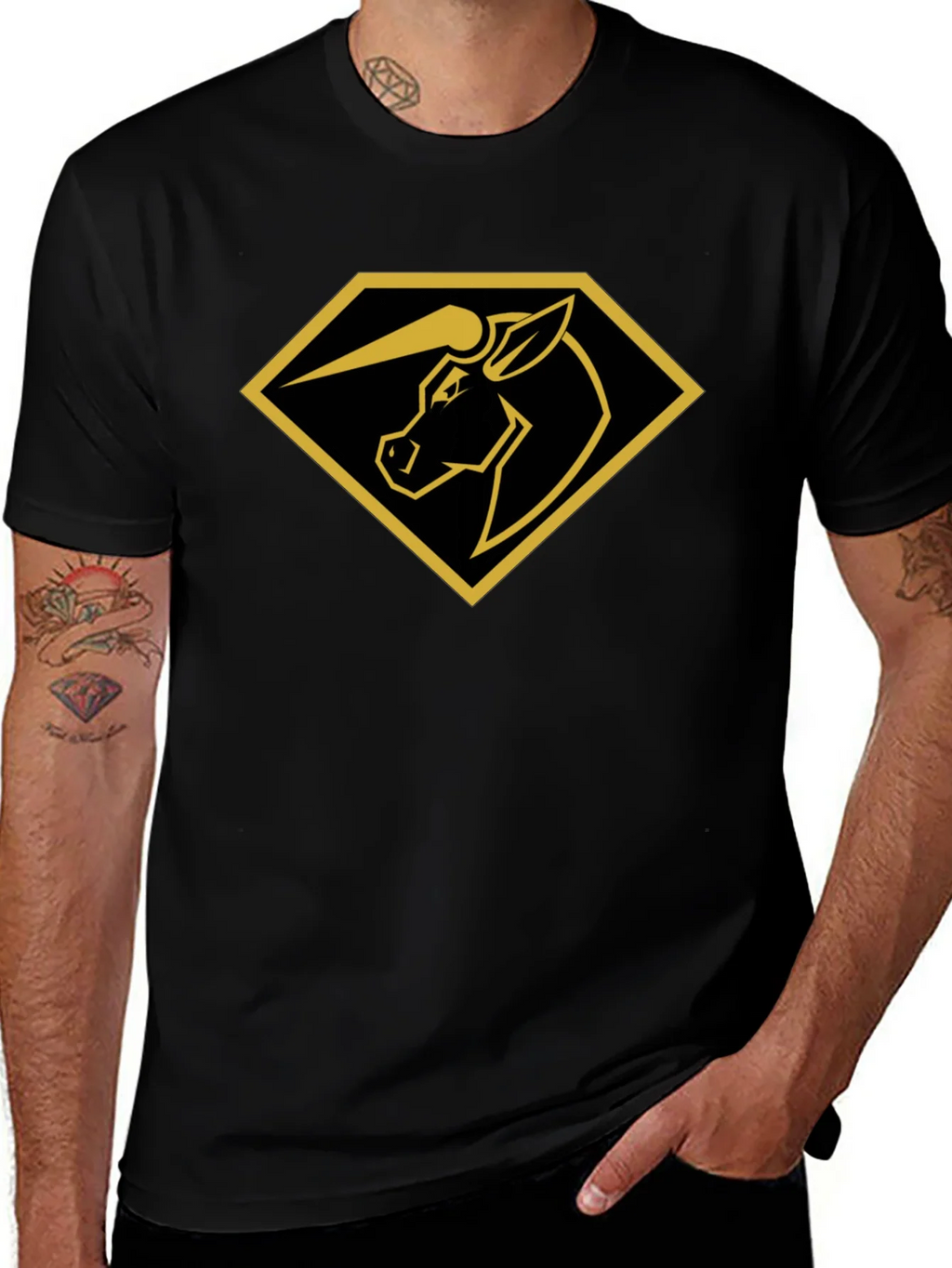 Unicorn Diamond Graphic Tee - Black product image 1