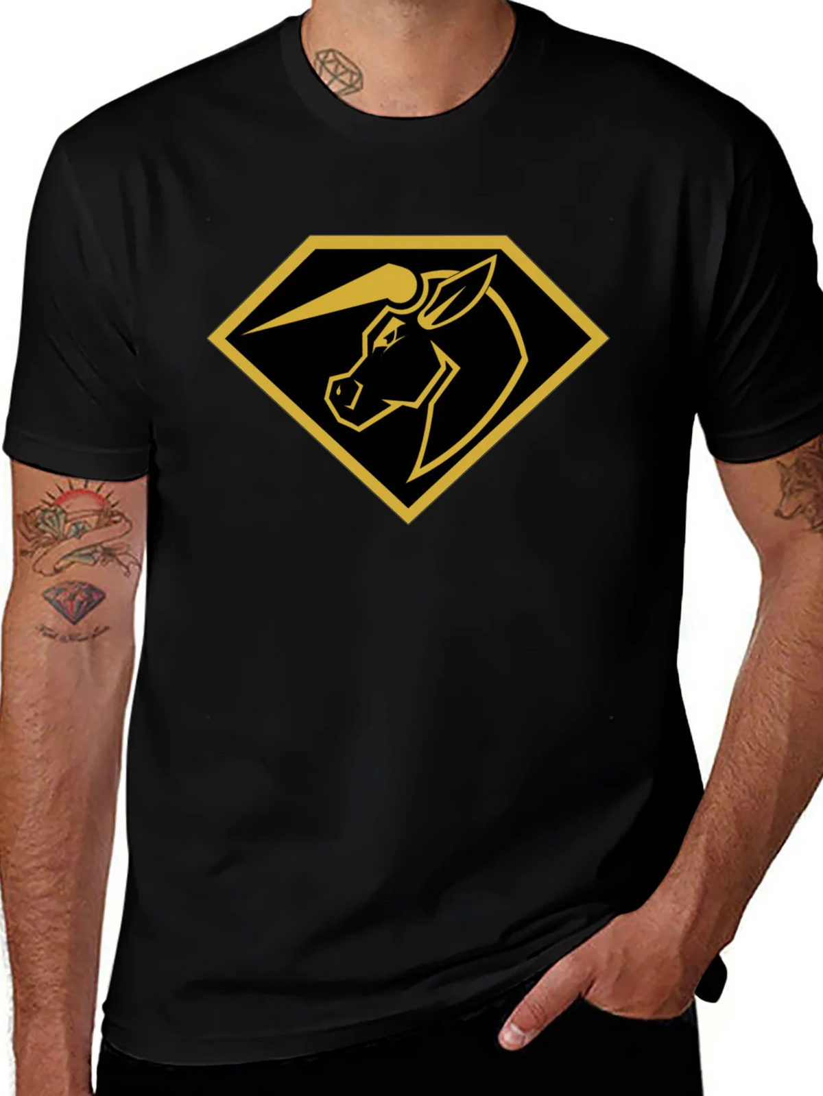 Unicorn Diamond Graphic Tee - Black product image 1