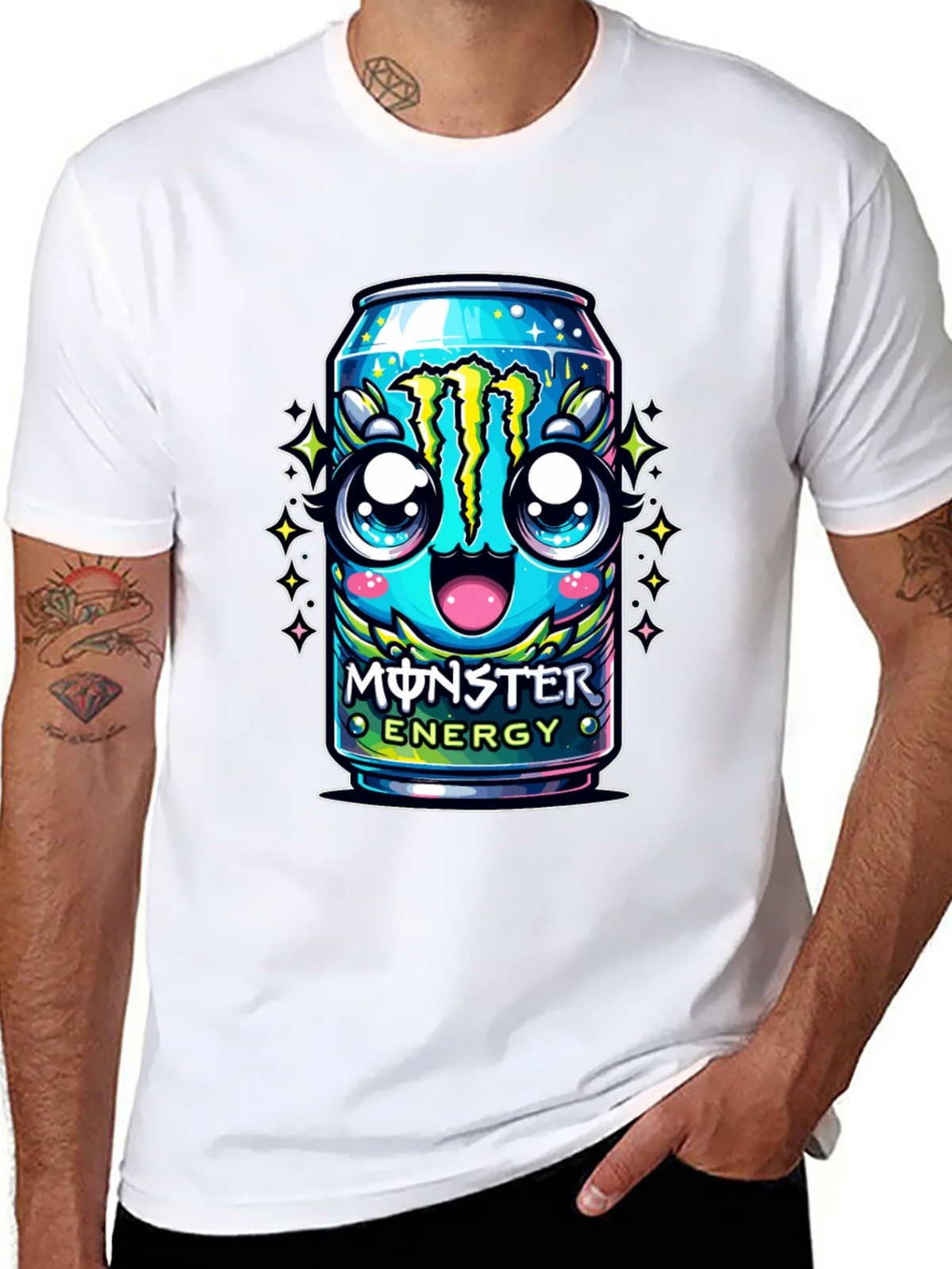 Monster Energy Kawaii Graphic Tee - Black product image 7