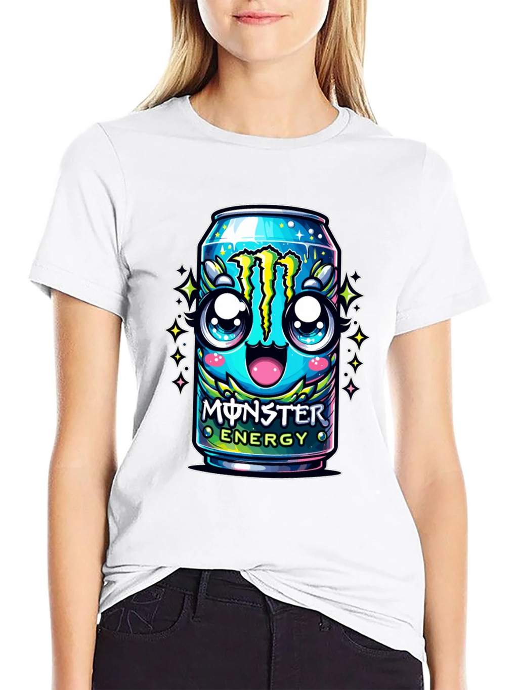 Monster Energy Kawaii Graphic Tee - Black product image 8