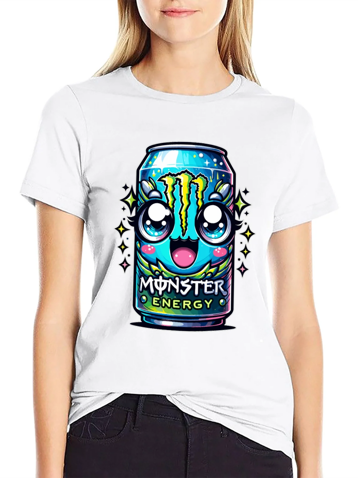 Monster Energy Kawaii Graphic Tee - Black product image 8
