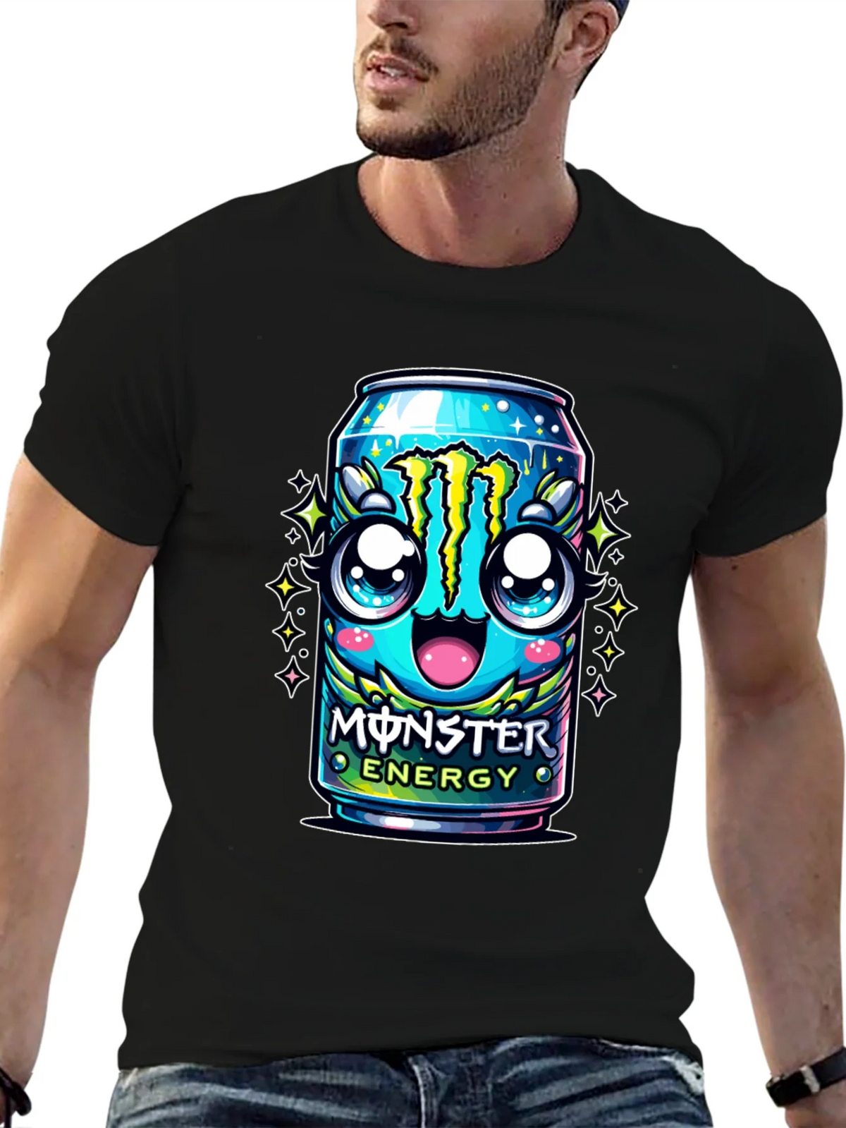 Monster Energy Kawaii Graphic Tee - Black product image 6