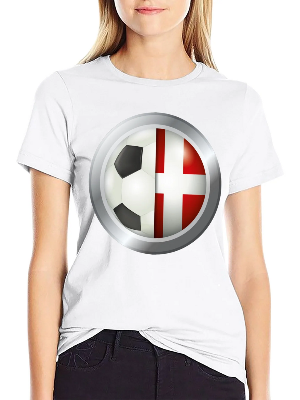 Denmark Soccer Flag T-Shirt product image 8