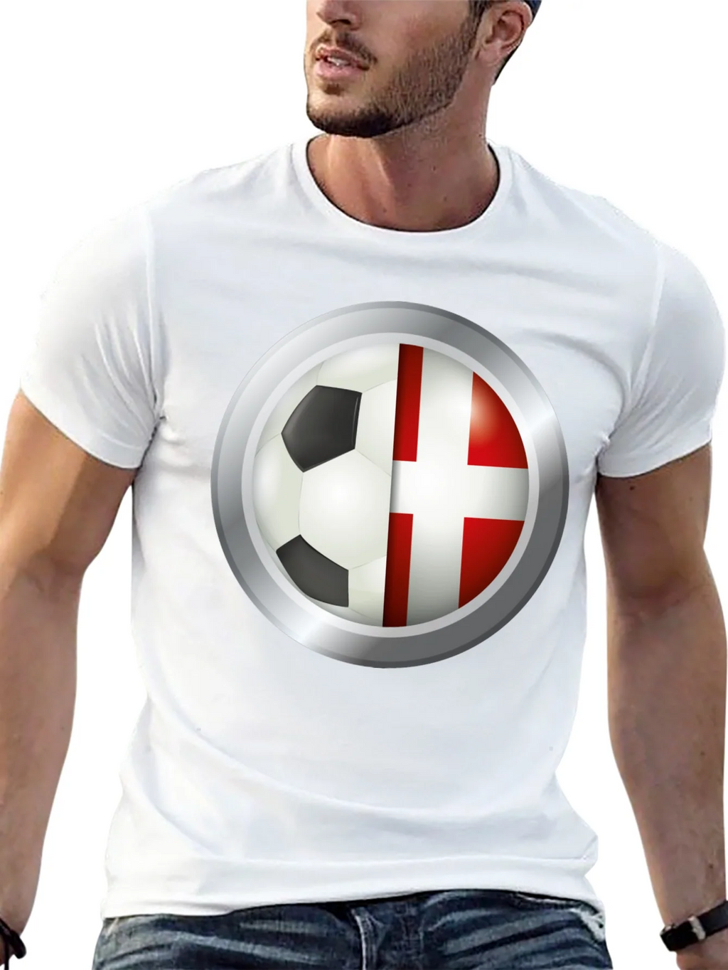 Denmark Soccer Flag T-Shirt product image 12