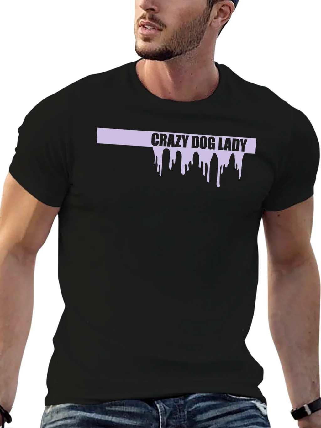 Crazy Dog Lady Graphic T-Shirt - Black product image 6