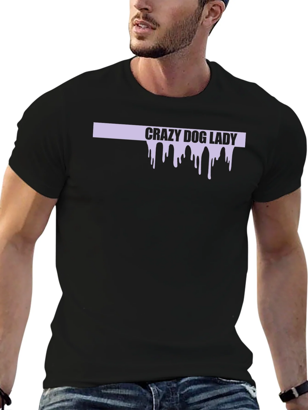Crazy Dog Lady Graphic T-Shirt - Black product image 6