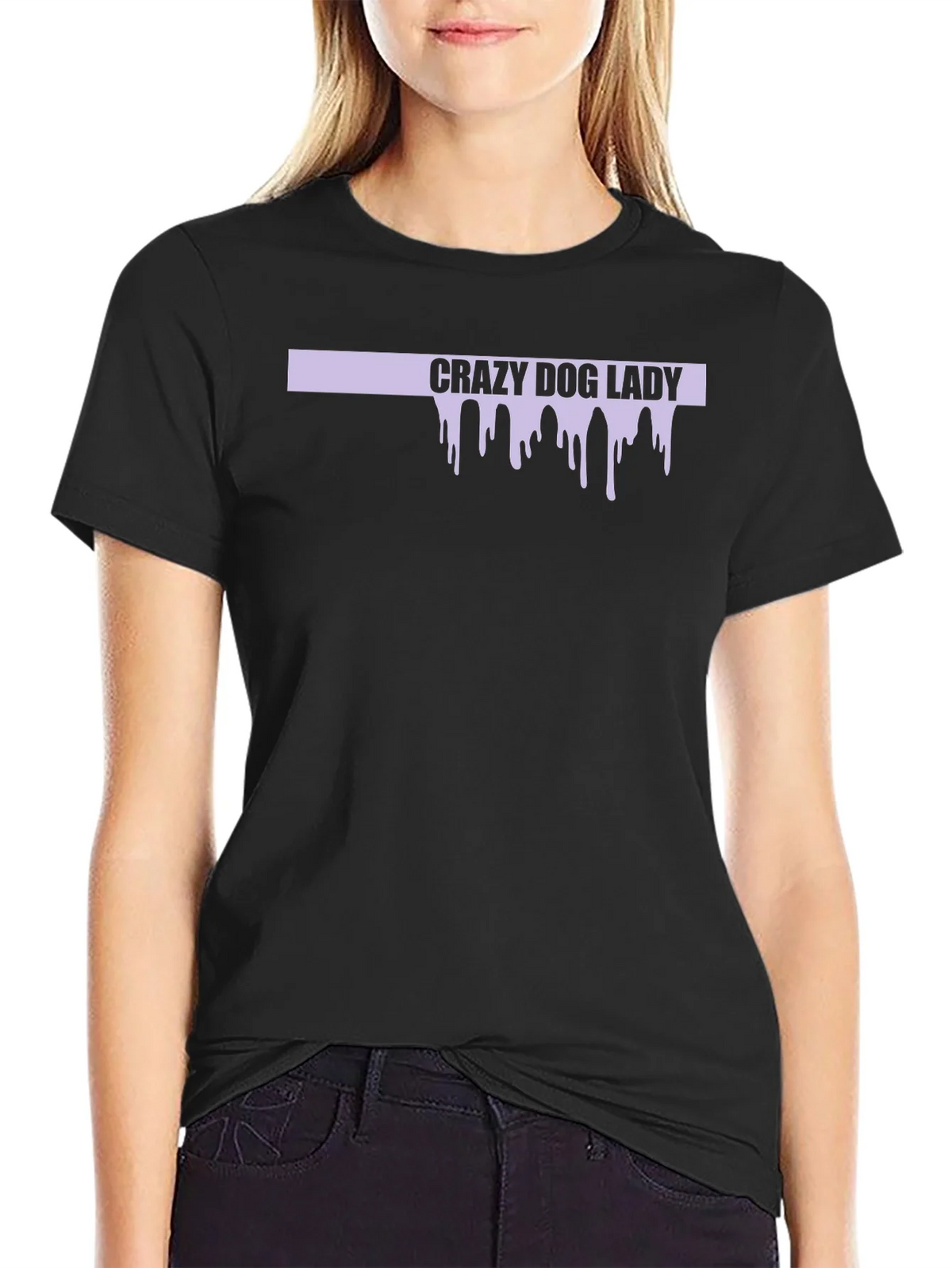 Crazy Dog Lady Graphic T-Shirt - Black product image 2