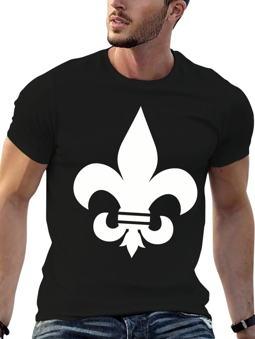 Fleur-de-lis Graphic Tee - Unisex Black T-Shirt product image 5