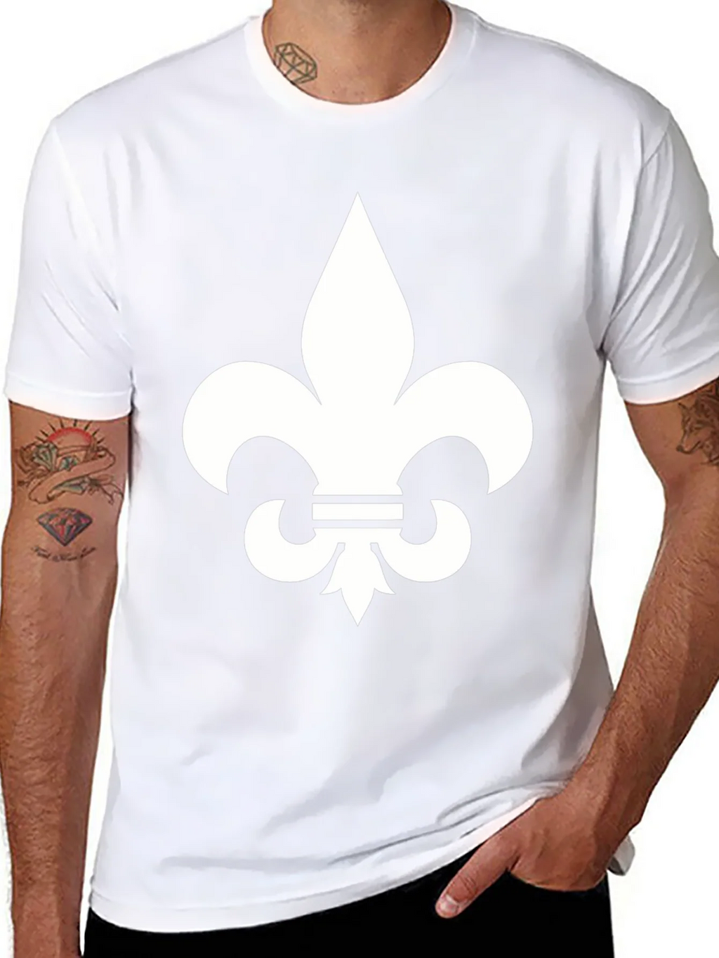 Fleur-de-lis Graphic Tee - Unisex Black T-Shirt product image 6
