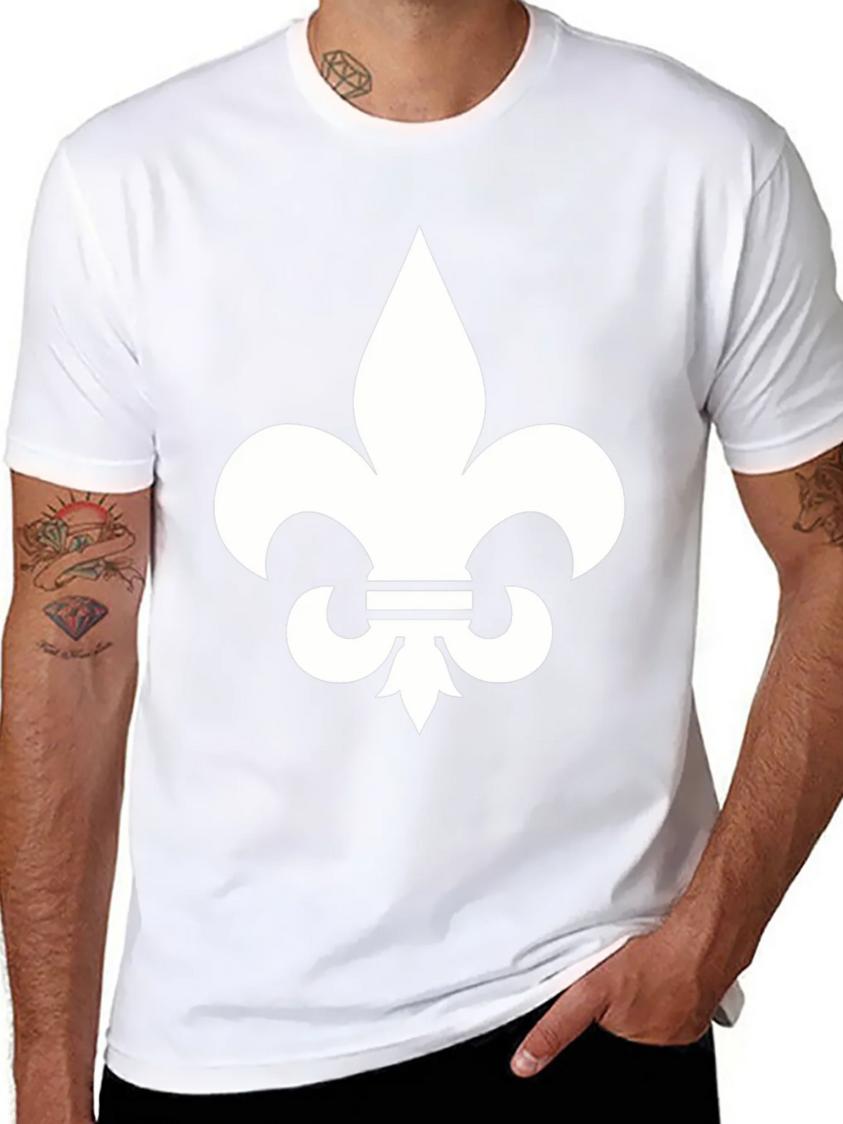 Fleur-de-lis Graphic Tee - Unisex Black T-Shirt product image 6