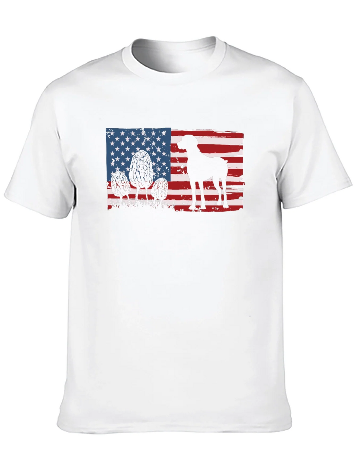 American Flag Dog Silhouette T-Shirt product image 5