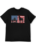 American Flag Dog Silhouette T-Shirt product image 1