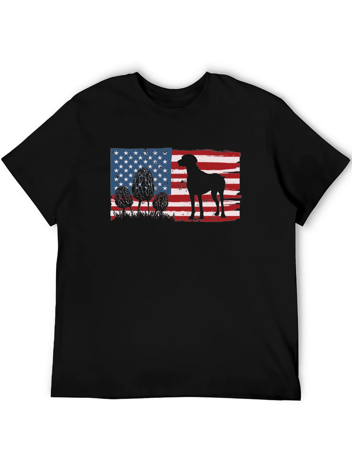 American Flag Dog Silhouette T-Shirt product image 1