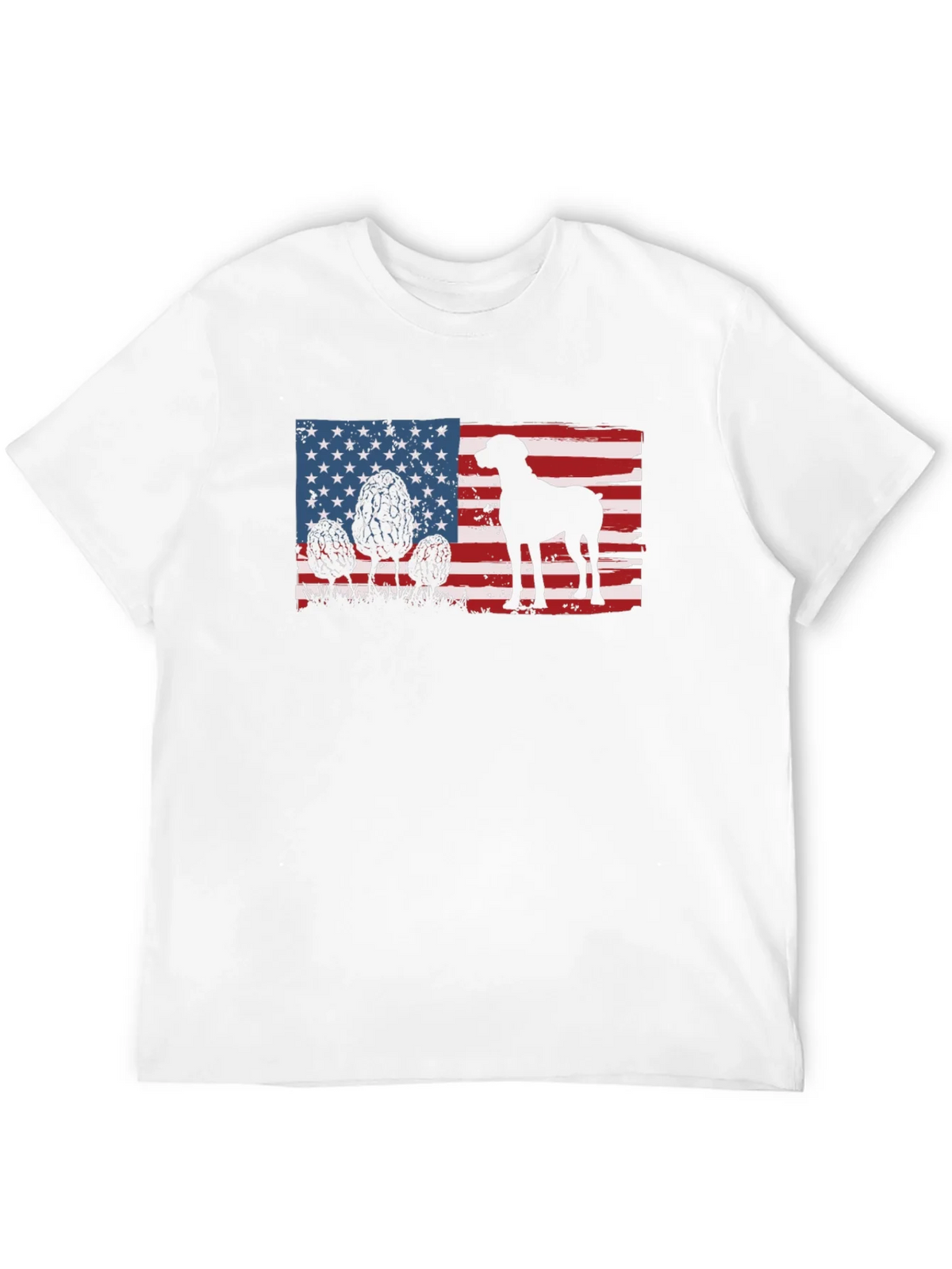 American Flag Dog Silhouette T-Shirt product image 7