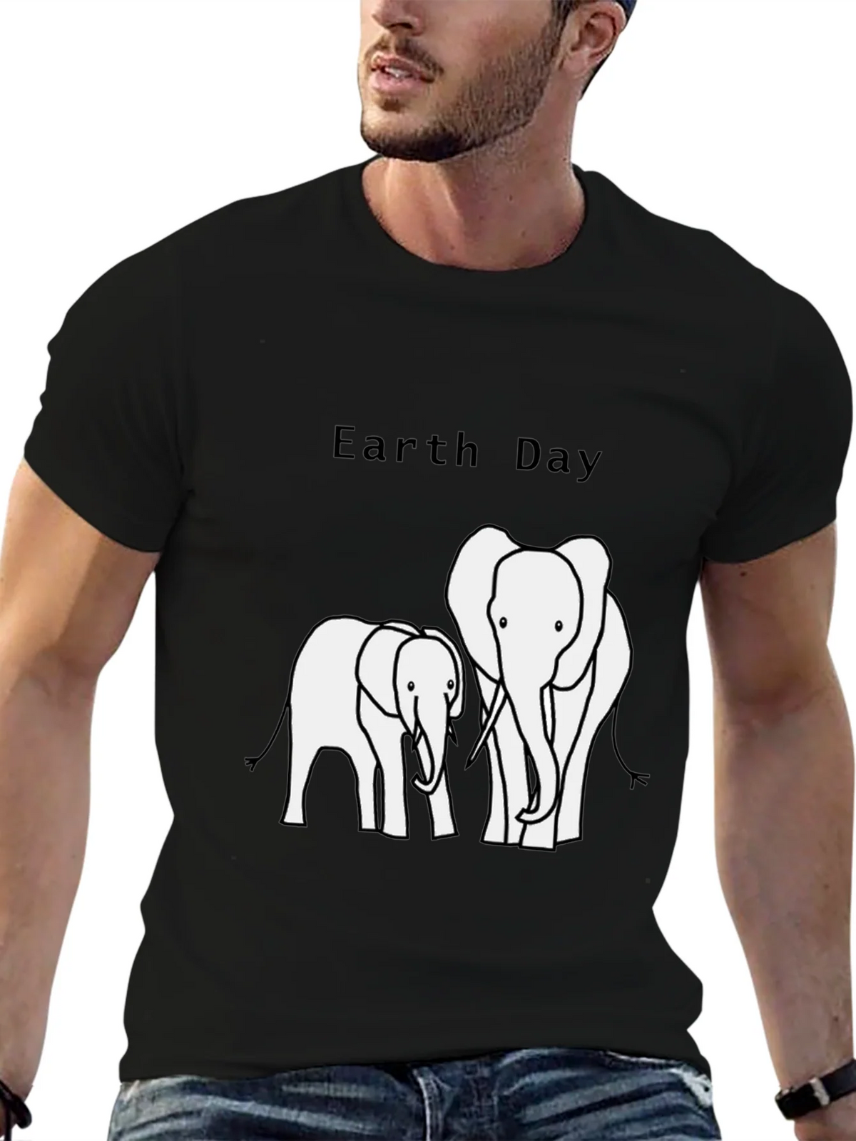 Earth Day Elephant Graphic T-Shirt product image 2