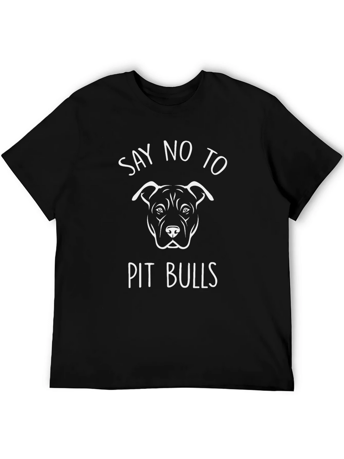 Say No to Pit Bulls T-Shirt - Black Cotton product image 5