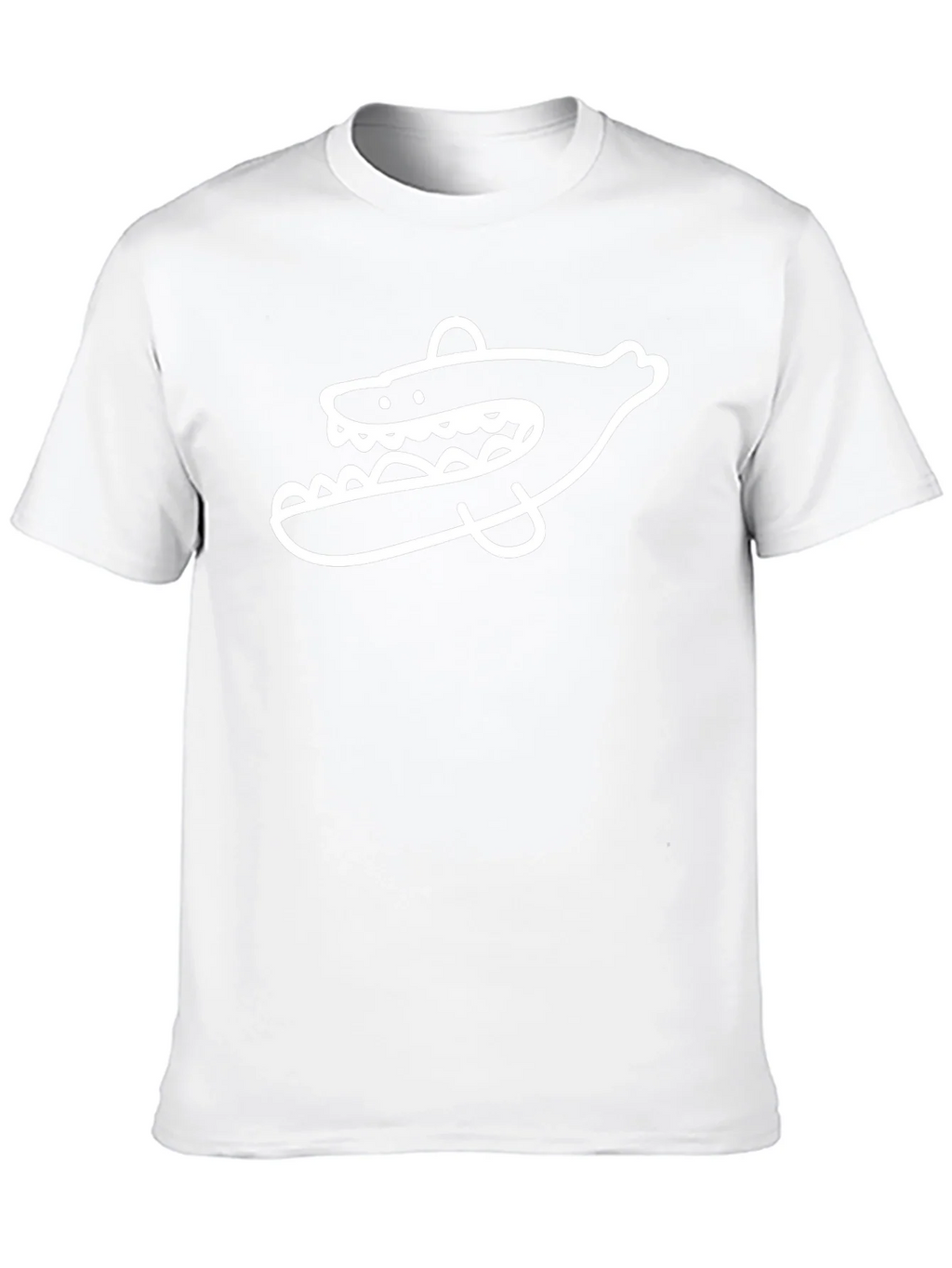 Cool Cartoon Shark Graphic Print Black T-Shirt product image 9