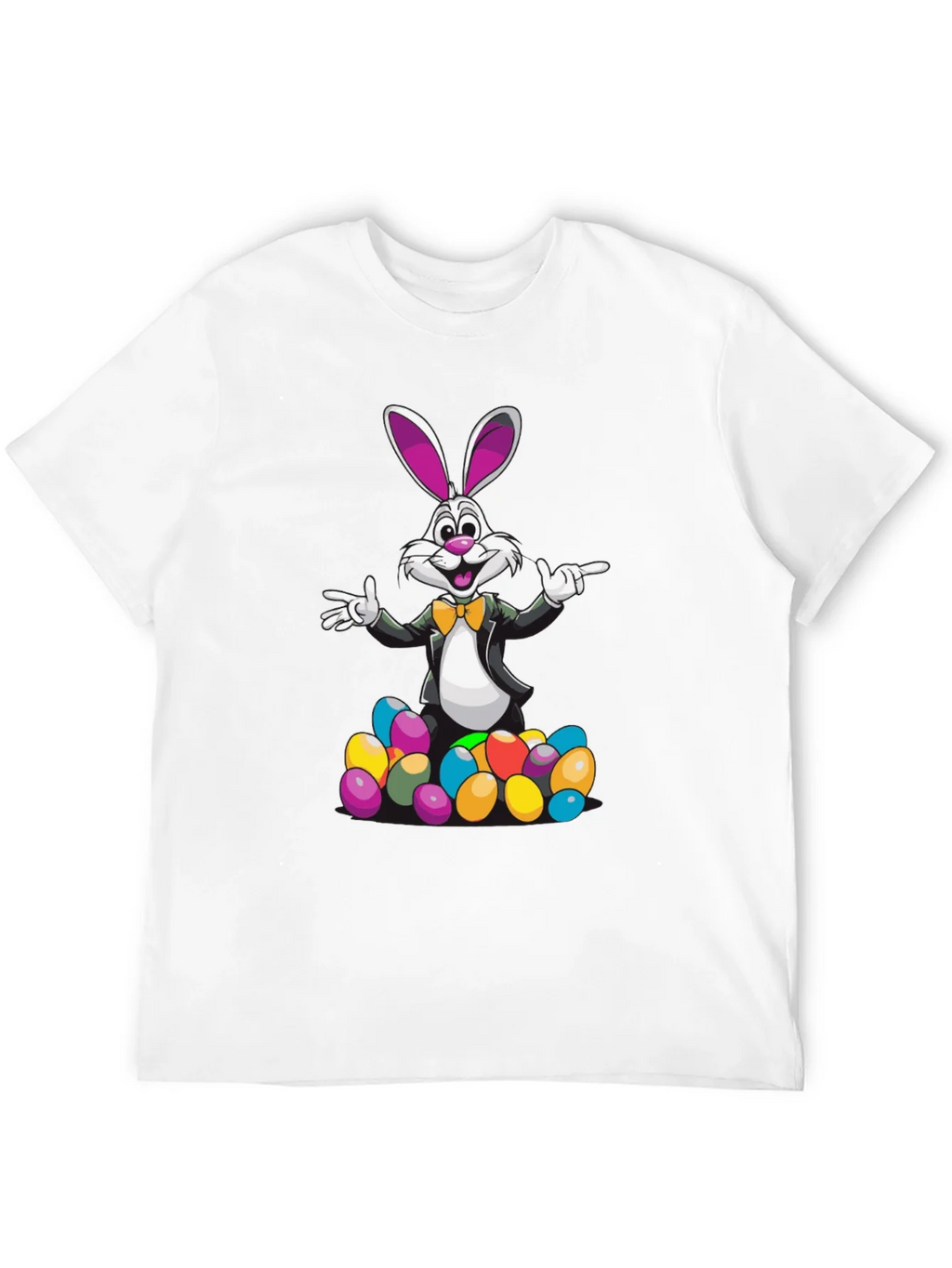 Easter Bunny T-Shirt with Colorful Eggs product image 11