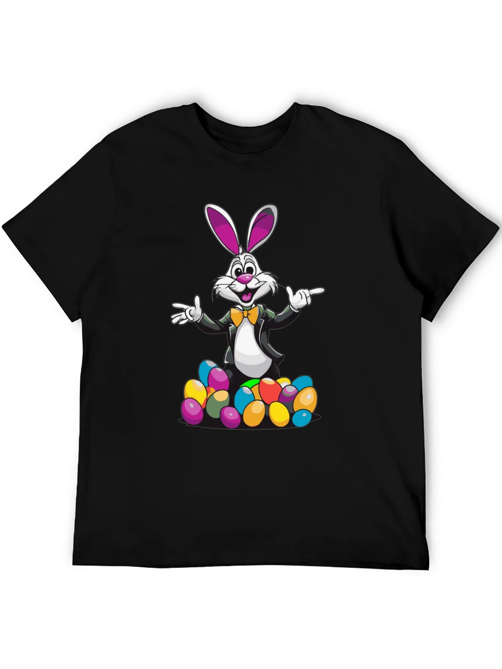 Easter Bunny T-Shirt with Colorful Eggs product image 5