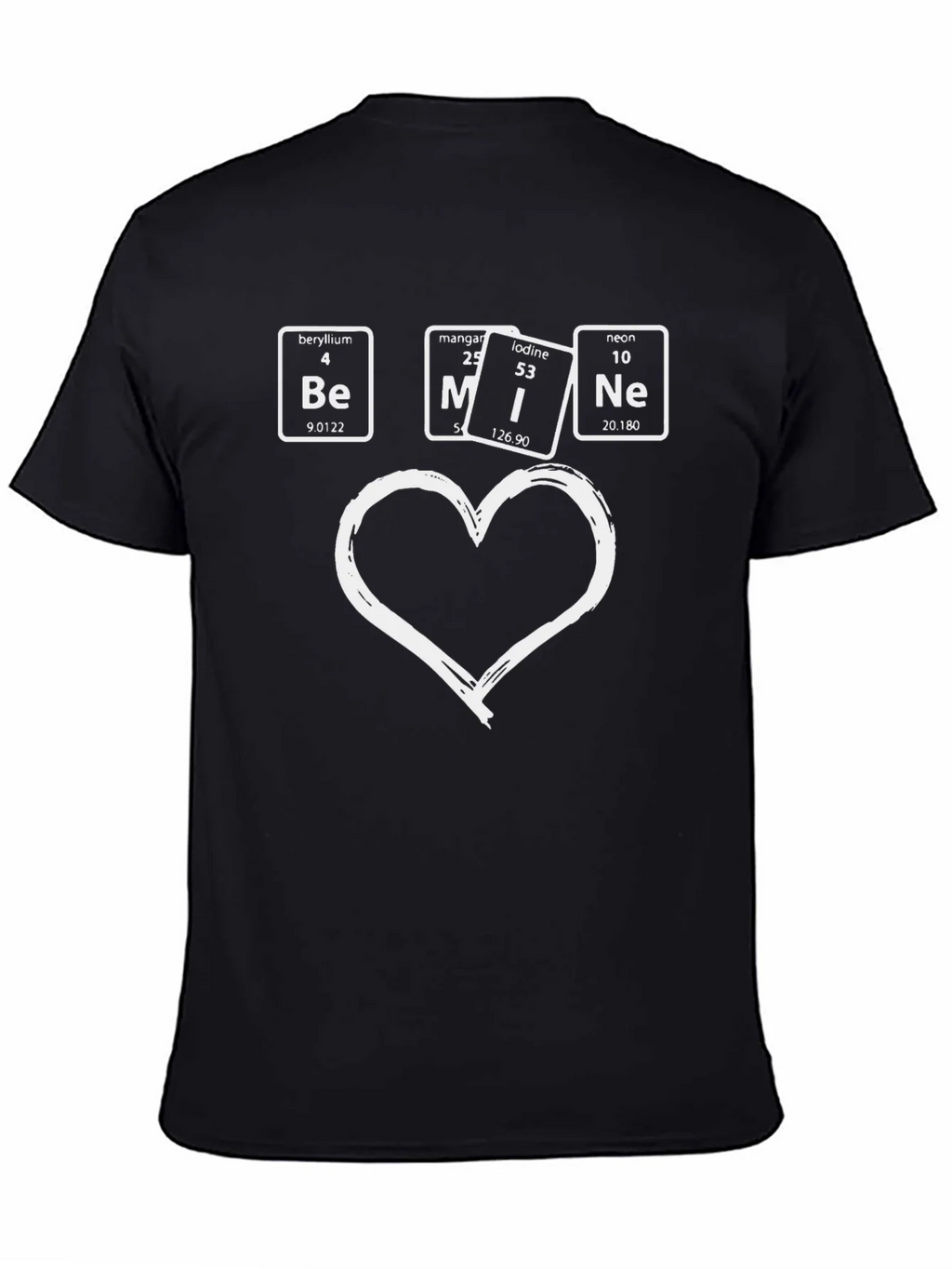 Be Mine T-Shirt Chemistry Elements Heart Graphic Novelty Top product image 1