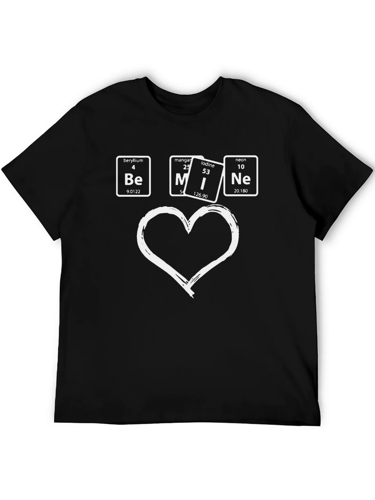 Be Mine T-Shirt Chemistry Elements Heart Graphic Novelty Top product image 2