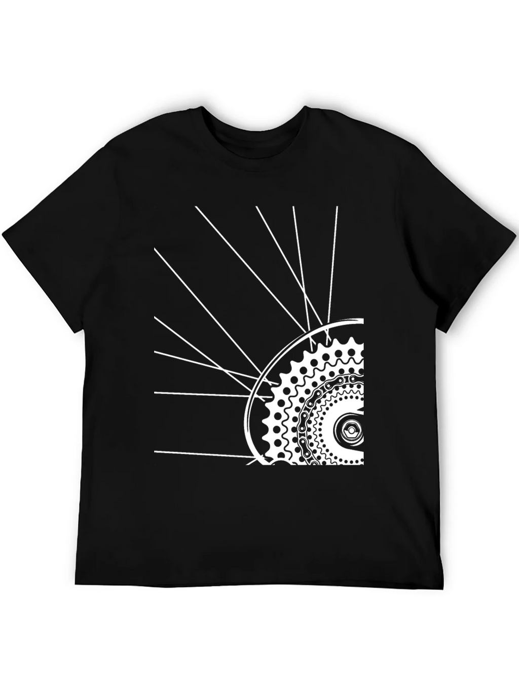 Cool Bike Wheel Graphic Tee - Black product image 5