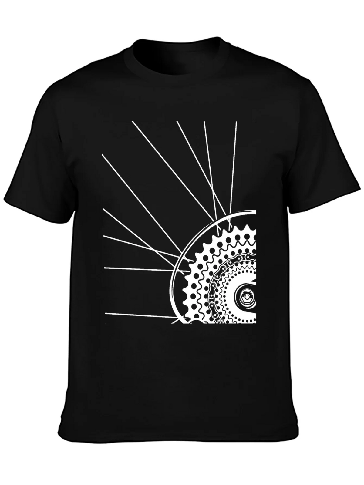 Cool Bike Wheel Graphic Tee - Black product image 3