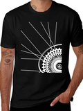 Cool Bike Wheel Graphic Tee - Black product image 1